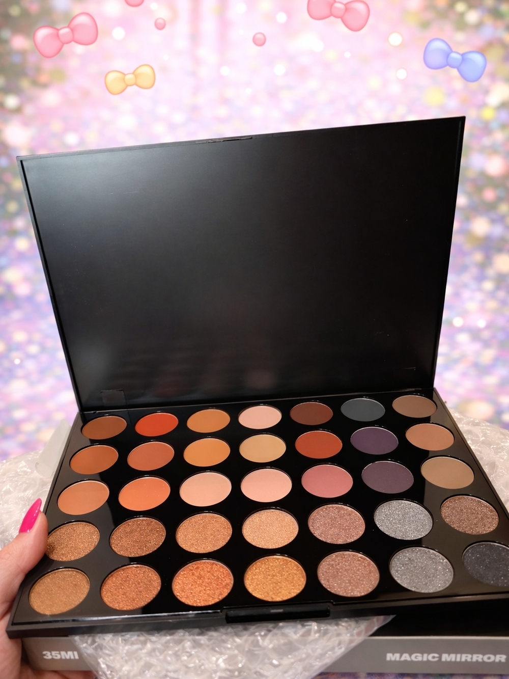 Morphe Magic Mirror 35-Pan Warm Neutral Eyeshadow Palette - Brown & Gold Shades